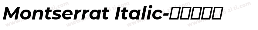 Montserrat Italic字体转换